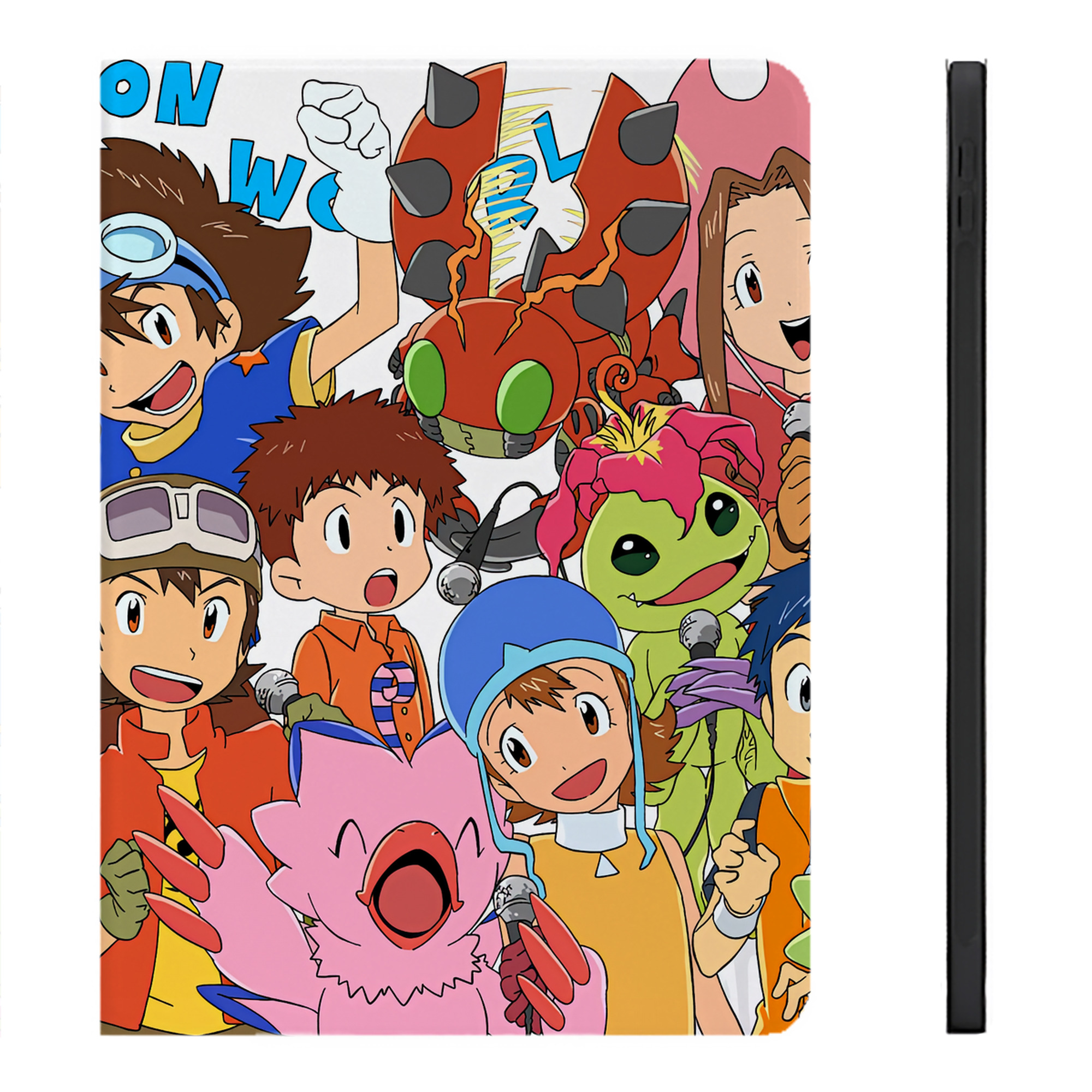 （画像用） Digimon デジタルモンスター/デジモン IPadケース ペンホルダー付き ブックスタイルデザイン